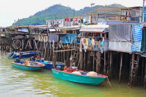 HONG KONG, Lantau Island, Tai O fishing village, stilt houses and boats, HK737JPL