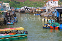 HONG KONG, Lantau Island, Tai O fishing village, stilt houses and boats, HK738JPL