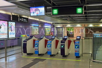 HONG KONG, MTR Station interior, ticket barrier, HK1267JPL
