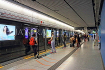 HONG KONG, MTR station interior, platform, passengers waiting for train, HK1993JPL