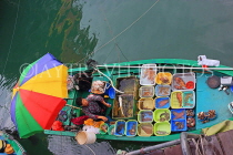 HONG KONG, Sai Kung, waterfront, boats selling live seafood, HK1443JPL