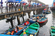 HONG KONG, Sai Kung, waterfront, boats selling live seafood, along pierr, HK1452JPL