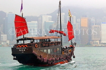 HONG KONG, Victoria Harbour, Junk Cruise Boat, HK2120JPL