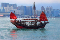 HONG KONG, Victoria Harbour, Junk Cruise Boat, HK2123JPL