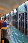 HONG KONG, Victoria Harbour, Star Ferry docking in Kowloon Pier, HK1781JPL