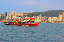 HONG KONG, Victoria Harbour, Star Ferry painted in bright colours, HK1237JPL