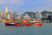 HONG KONG, Victoria Harbour, Star Ferry painted in bright colours, HK1241JPL