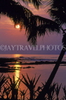 Hawaiian Islands, HAWAII (Big Island), Kohala Coast, sunset and coconut trees, HAW255JPL