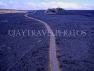 Hawaiian Islands, HAWAII (Big Island), Volcanoes Nat Park, road through solidified Lava, HAW118JPL