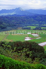 Hawaiian Islands, KAUAI, Hanalei Valley and Taro (yam) fields, HAW249JPL