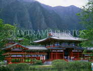 Hawaiian Islands, OAHU, Byodo-In Temple (reproduction of Kyoto temple in Japan), HAW2110JPL