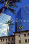 Hawaiian Islands, OAHU, Honolulu,  downtown architecture and coconut palms, HAW361JPL