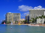 Hawaiian Islands, OAHU, Waikiki Beach, coast and hotels, HAW275JPL