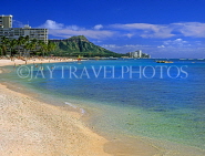 Hawaiian Islands, OAHU, Waikiki Beach and Diamond Head (background), HAW284JPL
