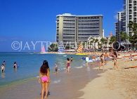 Hawaiian Islands, OAHU, Waikiki Beach and holidaymakers, HAW396JPL