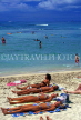 Hawaiian Islands, OAHU, Waikiki Beach and sunbathers, HAW109JPL