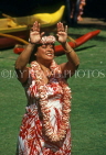 Hawaiian Islands, OAHU, cultural dancer (wearing Leis), HAW122JPL