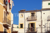 IBIZA, Ibiza Town, Old Town (Dalt Vila), house balconies, SPN1392JPL