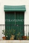 IBIZA, Ibiza Town, Old Town (Dalt Vila), house balcony with potted plants, SPN1356JPL