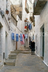 IBIZA, Ibiza Town, Old Town (Dalt Vila), narrow street and houses, SPN1367JPL