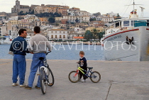 IBIZA, Ibiza Town, harbour area, Old Town (Dalt Vila) in background, SPN1390JPL