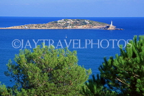 IBIZA, Ibiza Town, seascape view from  Old Town area, SPN1402JPL