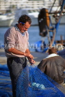 IBIZA, San Antonio Bay, fisherman mending net, SPN1371JPL