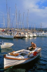 IBIZA, San Antonio Bay, marina, moored boats, and fishing boat, SPN1375JPL