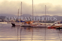 IBIZA, San Antonio Bay, marina, moored boats, evening light, SPN1388JPL