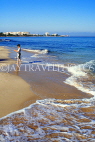 IBIZA, beach and seascape, West Coast near San Antonio, boy paddling, SPN1365JPL