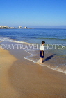 IBIZA, beach and seascape, West Coast near San Antonio, boy paddling, SPN1378JPL
