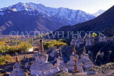 INDIA, Ladakh region, LEH, Chortens and mountain scenery, IND640JPL