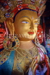 INDIA, Ladakh region, LEH, Tikse Monastery, Buddha statue (face), IND1272JPL