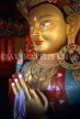 INDIA, Ladakh region, LEH, Tikse Monastery, Buddha statue (face), IND1274JPL