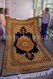 INDIA, Rajasthan, JAIPUR, vendors displaying carpet, IND924JPL