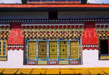 INDIA, Sikkim, GANGTOK, Rumtek Monastery (Tibetan), colourful painted windows, IND1021JPL