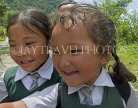INDIA, Sikkim, schoolgirls with big smiles, IND1358JPL
