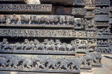 INDIA, South India, Karnataka, BELUR TEMPLE, building friezes, IND551JPL
