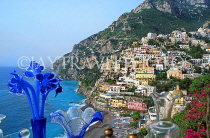 ITALY, Campania, Amalfi Coast, POSITANO, coastal view and local ceramics, ITL1164JPL