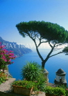 ITALY, Campania, Amalfi Coast, RAVELLO, Villa Rufolo Gardens, coast and Gulf of Salerno, ITL904JPL