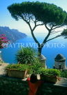 ITALY, Campania, Amalfi Coast, RAVELLO, Villa Rufolo Gardens, coast and Gulf of Salerno, ITL905JPL
