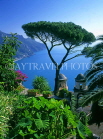 ITALY, Campania, Amalfi Coast, RAVELLO, Villa Rufolo Gardens, coast and Gulf of Salerno, ITL909JPL