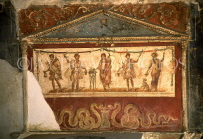 ITALY, Campania, POMPEII, Roman House frescoes, ITL1065JPL