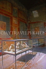 ITALY, Campania, POMPEII, Roman House frescoes and Lava dust covered bodies (replica), ITL1073JPL