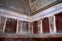 ITALY, Campania, POMPEII, Roman house, relief sculptures and ceiling detail, ITL1075JPL