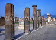 ITALY, Campania, POMPEII, columns along the The Forum Square, ITL902JPL