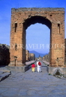 ITALY, Campania, POMPEII, two children along ancient stone paved street, ITL1076JPL