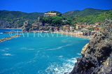 ITALY, Liguria, Cinque Terre, MONTEROSSO village and coastal view, ITL233JPL
