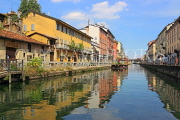 ITALY, Lombardy, MILAN, Naviglio Grande Canal, ITL2051JPL