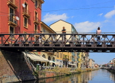 ITALY, Lombardy, MILAN, Naviglio Grande Canal, ITL2064JPL